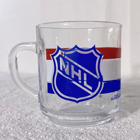 Vintage Clear Glass NHL Montreal Canadiens Habs Hockey Mug Coffee Cup - Picture 2 of 10